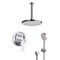 Chrome Shower System With Rain Ceiling Shower Head and Hand Shower